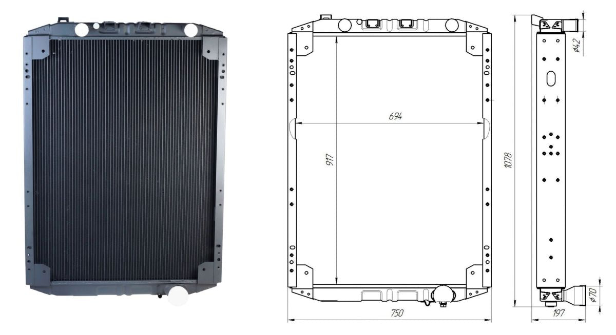 MAZ 543208 radiator OEM:543208-1301010