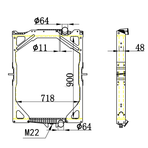 Volvo Truck radiator 1665249 1676436 1676636 20536961 1665349 8112566 8112960 8113186 8149370 8149681 85000328 65463A
