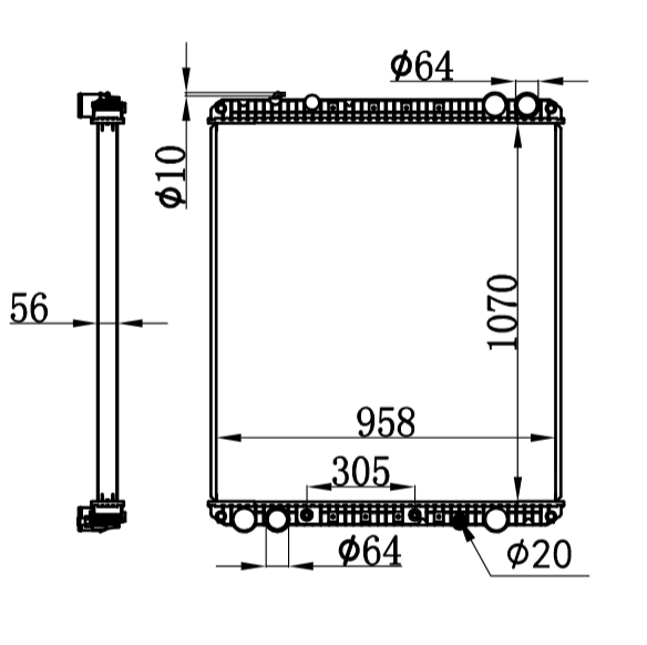 FREIGHTLINER CASCADIA RADIATOR 0526620005 0529617003,0527749003,A0526620005,A0526615021