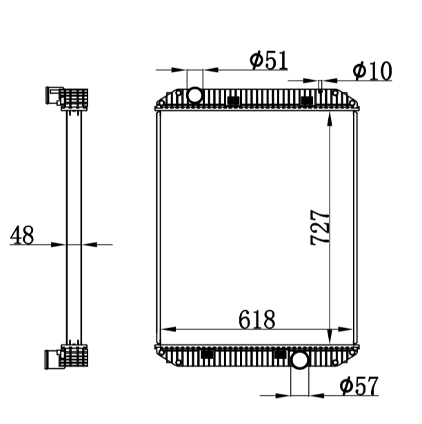 Freightliner Radiator 1AH00068S,2AH00032,2AH00067,2AH00068,2AH00088