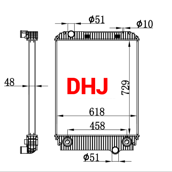 Freightliner Radiator 800010 800010AP 800010ST 8010 S8010 FRE10 613RA010 RA010 BTC7194 BT7194