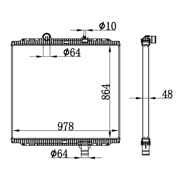 KENWORTH T2000/PETERBILT RADIATOR N3994001,N3994002,F3161221202010,F3161221122110