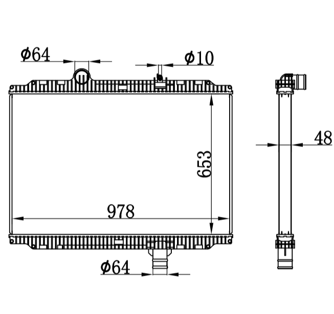 KENWORTH T400/PETERBİLT RADIATOR LT9157,9157,633RA9157,RA9157,KEN30,KW69SHORT,619RA051,U3500001,W0264001,W0264002,F316164,F3161641101210,633RA041