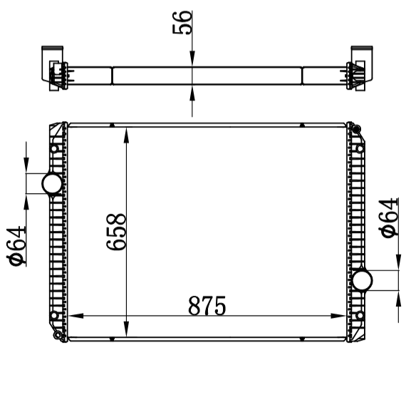 FOR INTERNATIONAL RADIATOR 1675680091 1A15679G