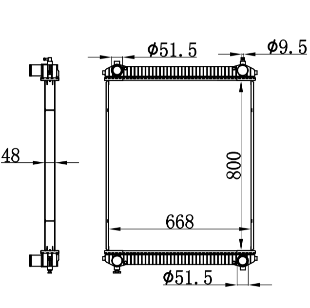 Freightliner Truck Radiator PRESENT 08 RADIATOR BHTB9694,B9694,BHTB9602,B9602,BHTD2344,D2344