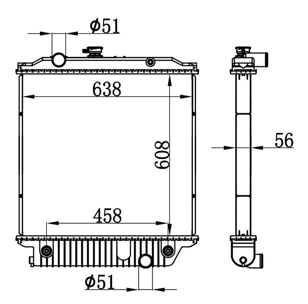 Freightliner Radiator GAFP117702,VAB1040028,1003439,1003539,1040028
