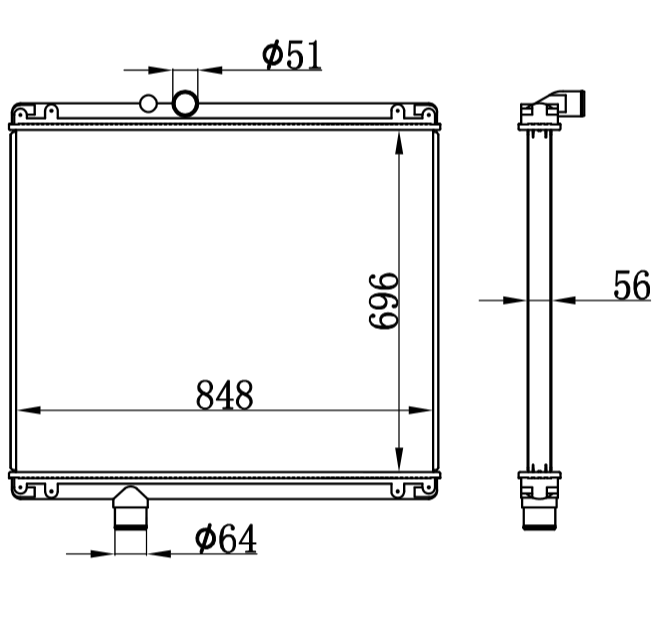 FOR MACK CH600 RADIATOR 20961102295,25173861,1003347,1102085,1003458