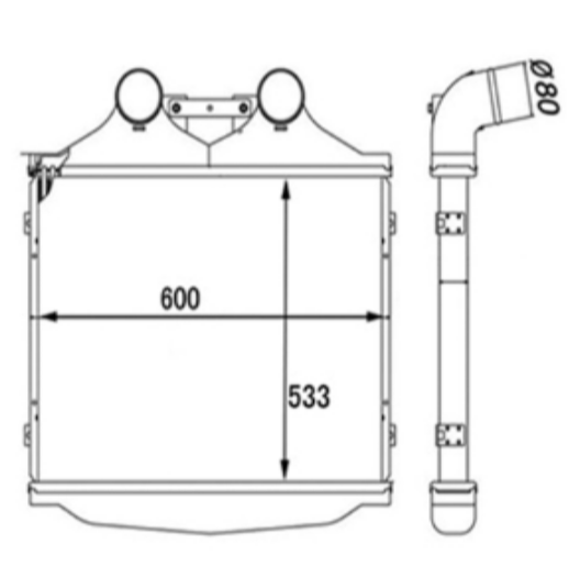 MERCEDES-BENZ 1518 INTERCOOLER RADIATOR OEM: A6935010001