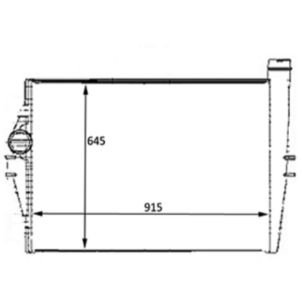MERCEDES-BENZ INTERCOOLER RADIATOR A6345010101 A6345010101KZ A6345010501 A6345010501KZ O500 RSD BUS