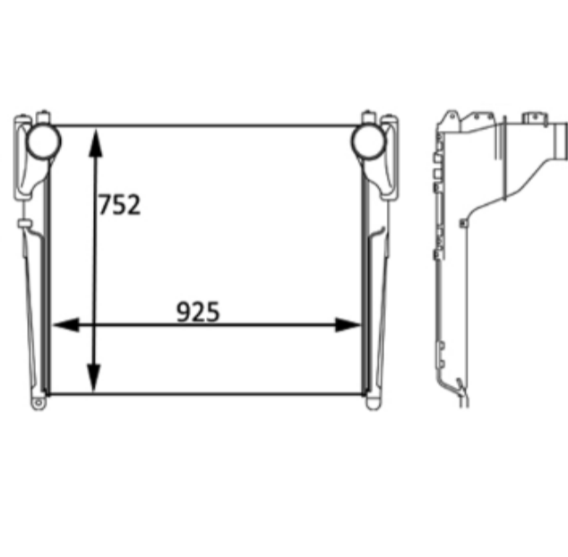 Mercedes-Benz intercooler radiator A9605000002 ACT 411