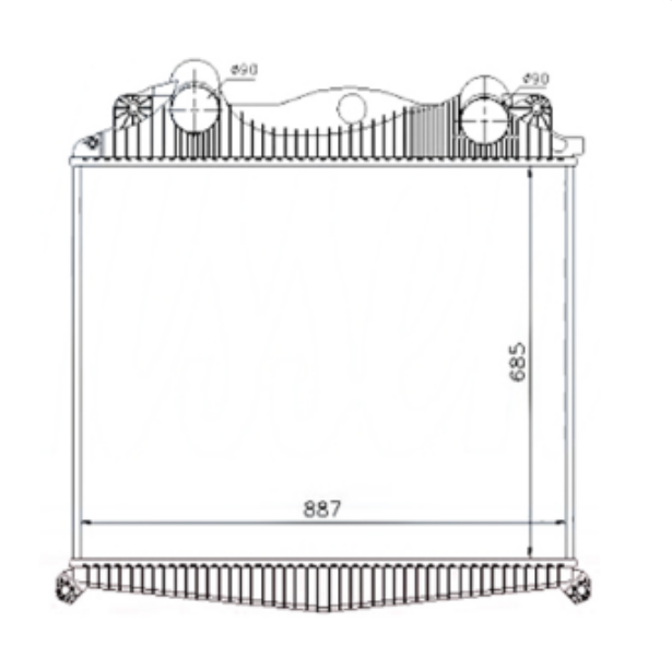 MAN TGA TGX truck radiator Intercooler 81061300176,81061300198,81061300216 97015