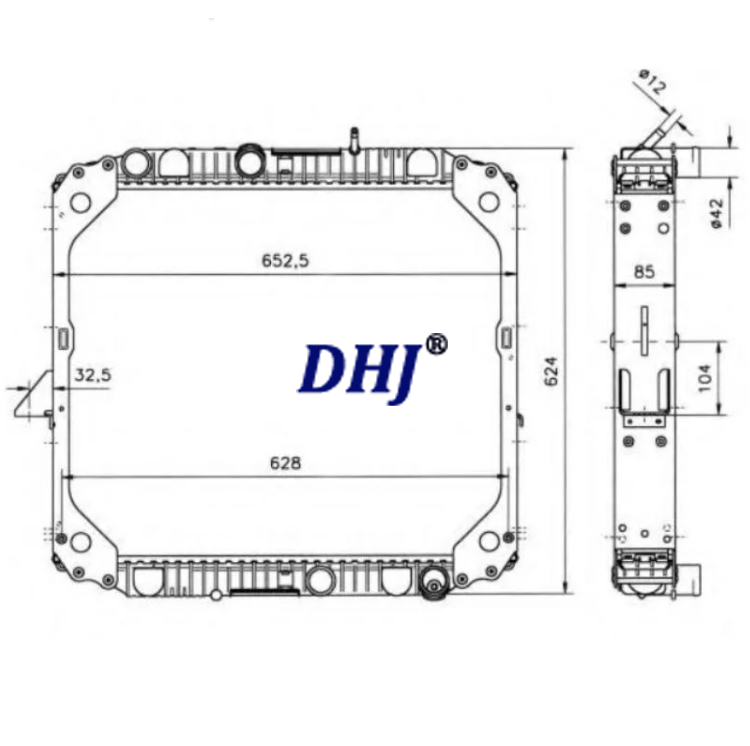 OEM 6745002003/6745002903 6735002803 6745002803/6735002903 BENZ truck LK/LN2 RADIATOR