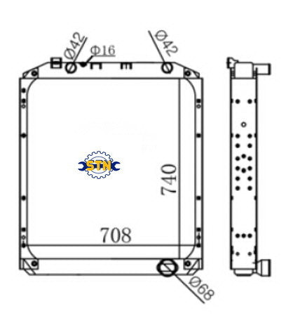 MAZ 5432A5 radiator,5432A5-1301010 543208-1301010 642290T-1301010-011
