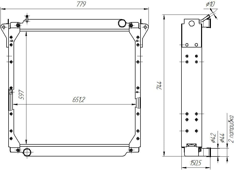 FOR MAZ 4370 TRUCK ENGINE RUTOE RADIATOR,437030А-1301010,437030-1301010-002B