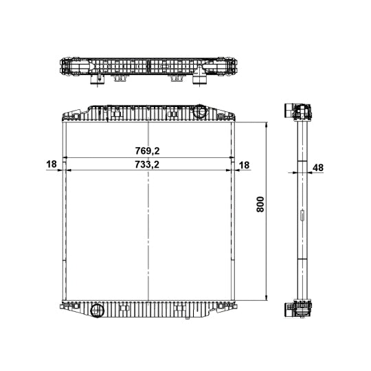 IVECO Euromove truck radiator 500348318 99463231 42066142 99463232 99463230 61974A/62343A