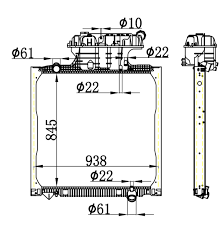 MAN TGA AUTO RADIATOR 81.06101.6482 81.06101.6511 81061016482 81061016511 81061016519