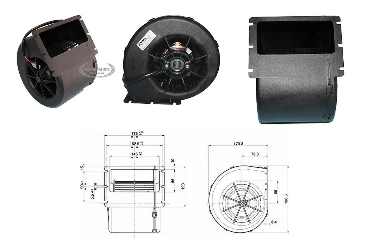 New SPAL 007-A56-32D 12VOLT blower motor assembly 2595282c91 30002607