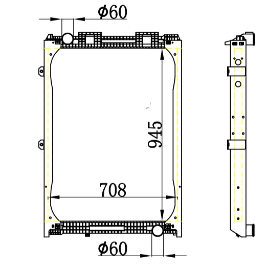MAN F 2000 Truck radiator oem 81.06101.6407 81061016407 81061016438 81061016423 22588 30860 81061006229