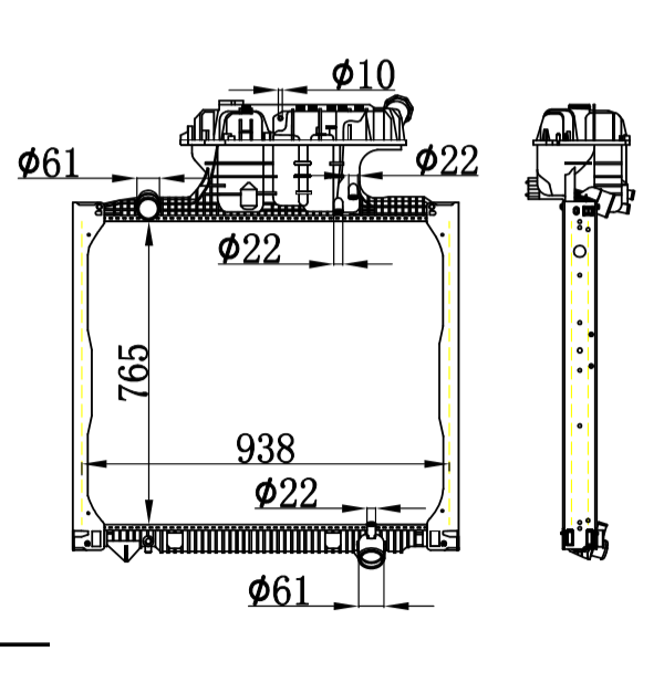 MAN TGA TRUCK RADIATOR 81.06101.6512 81.06101.6459 81061016520 81061016512 81061016462 81061016469 81061016473 81061016477 81061016459