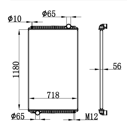 INTERNATIONAL F5070 RADIATOR OEM:1699168091/3548758092 L F5070 L66 14.9L 98-99 MT
