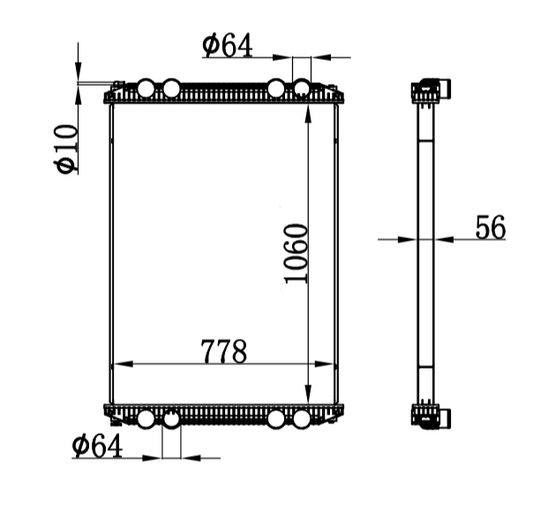 Freightliner RADIATOR LT1072,8000-19,800019,FRE19,559137A,559137OEM,8000-19-PTR