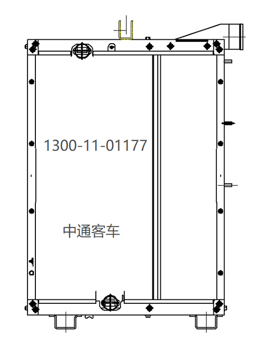 zhongtong Bus Radiator OEM 1301-11-00867