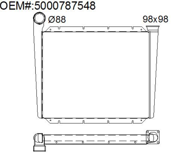 For Renault truck Radiator Intercooler OEM 5001831730 5001831729 5001823421 0027752002