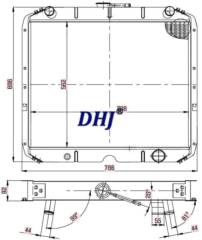 FOR URAL TRUCK RADIATOR OE: 5323Я-1301010 5323Я-1301010 124.1301010 5323Я-1301010-12 5323Я-1301010-13 4320Я8-1301010-10 5323A1301010 5323A1301012