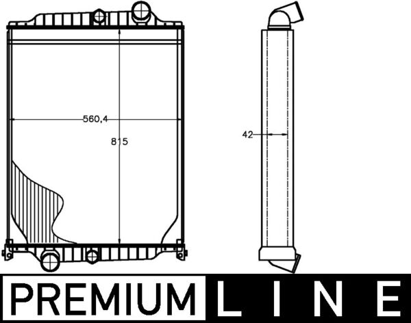 VOLVO FL6 TRUCK RADIATOR 20555275 3183982 8113630 BEHR：8MK376758111