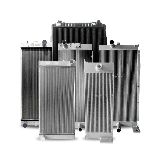 Komatsu CAT Hitachi Daewoo Doosan Kobelco Hyundai Excavator Radiator Bulldozer Radiator Excavator Intercooler